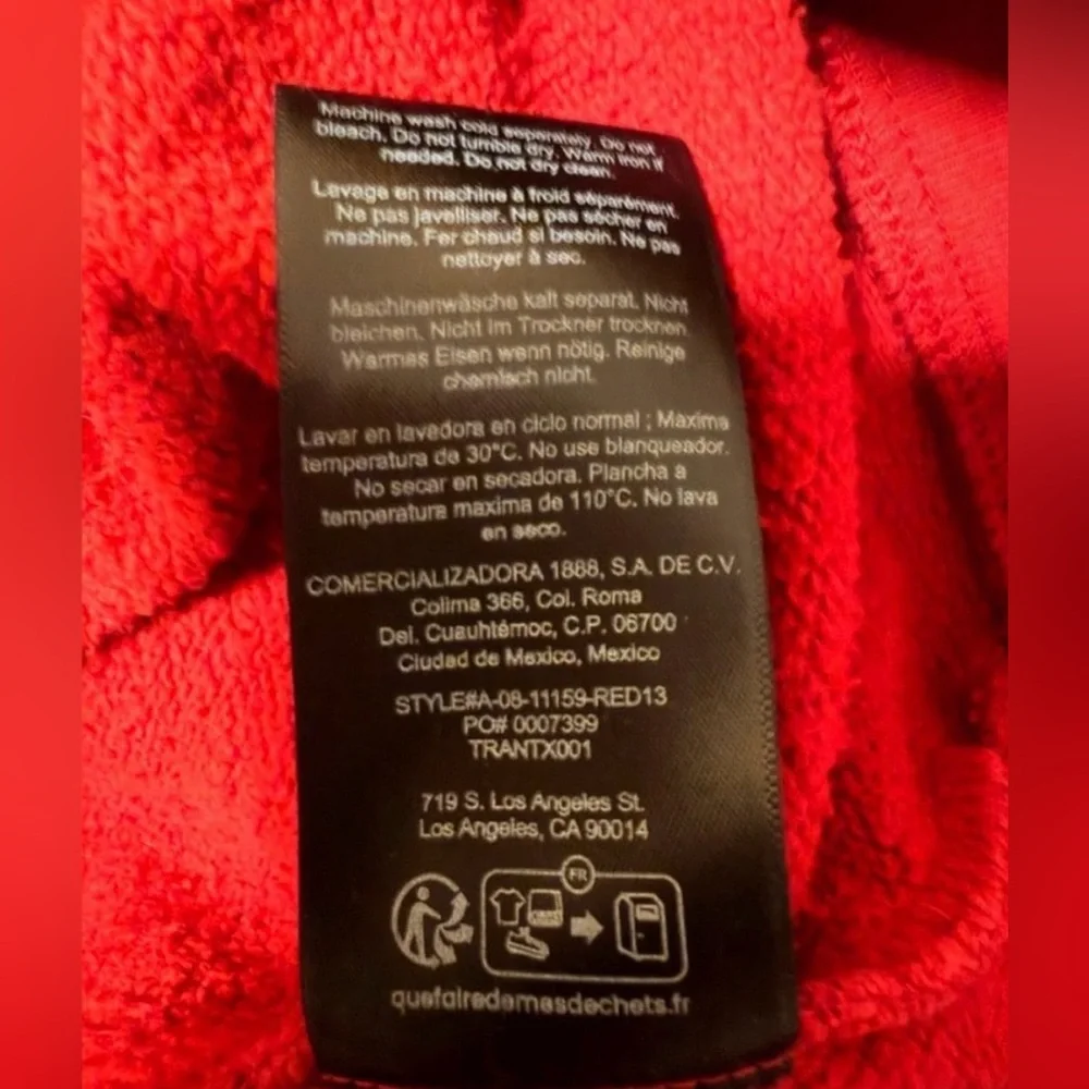 Anine Bing Miles Sweatshirt in Washed Red - Medium - Picture 8 of 8